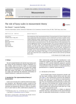 The role of fuzzy scales in measurement theory