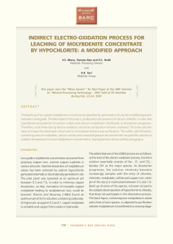 Indirect Electro-oxidation Process for Leaching of