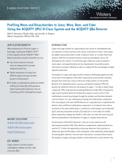 Profiling Mono and Disaccharides in Juice, Wine, Beer