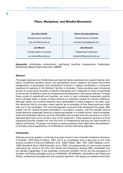 Place, workplace, and Mindful Movement