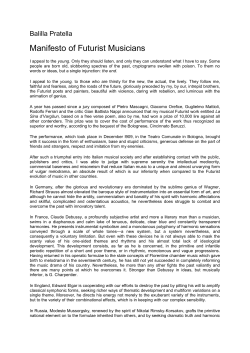 Manifesto of Futurist Musicians - OPO