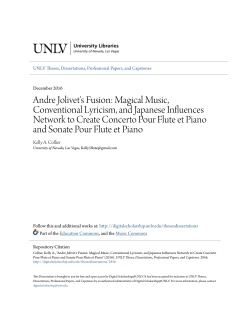 Andre Jolivet`s Fusion: Magical Music, Conventional Lyricism, and