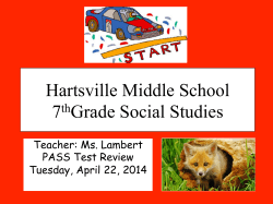Hartsville Middle School 7thGrade Social Studies