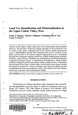 Land use intensification and disintensification in the Upper Canete