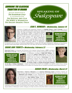 Sarah Enloe - The Shakespeare Guild