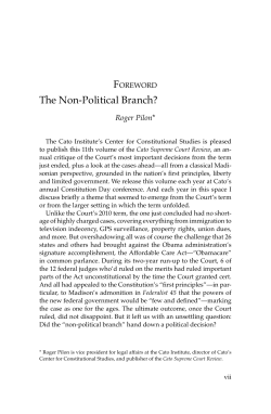 The Non-Political Branch?