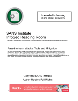Pass-the-hash attacks: Tools and Mitigation