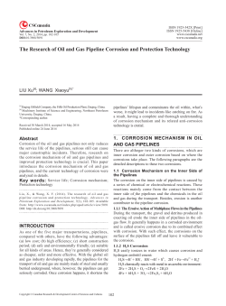 The Research of Oil and Gas Pipeline Corrosion and Protection