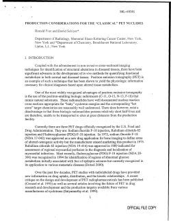 Production Considerations for the &ldquo;Classical&rdquo; PET Nuclides