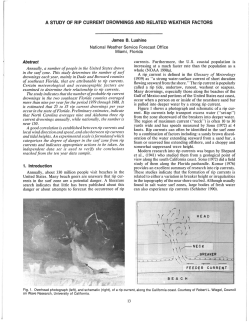 A STUDY OF RIP CURRENT DROWNINGS AND RELATED