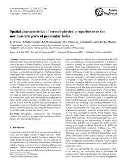 Spatial characteristics of aerosol physical properties over the