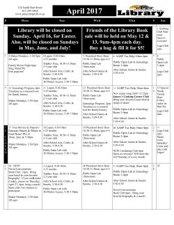 April - Princeton Public Library