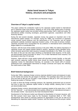Asian bond issues in Tokyo - Bank for International Settlements