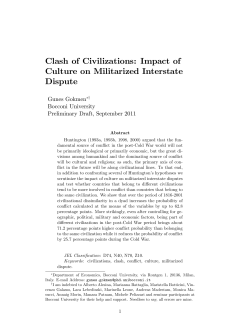 Clash of Civilizations: Impact of Culture on Militarized Interstate