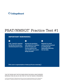 Math Practice PSAT Test with Solutions