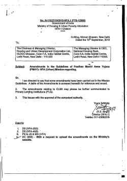 (PMAY) - Housing for All (Urban) Mission Guidelines Issued on 10