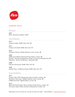Artist`s CV - RARE Gallery