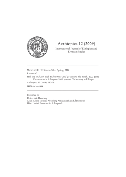 Aethiopica 12 (2009)