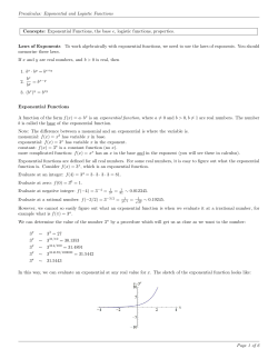 Precalculus: Exponential and Logistic Functions Concepts