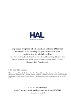 Explosive eruption of El Chich&oacute;n volcano (Mexico) disrupted 6 th