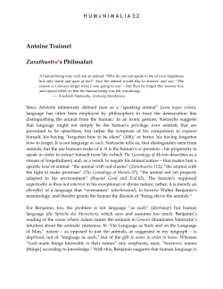 Antoine Traisnel Zarathustra`s Philosafari