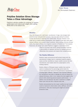 PolyOne Solution Gives Storage Totes a Clear Advantage