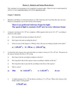 There is no preferred reference frame for light The speed of light is