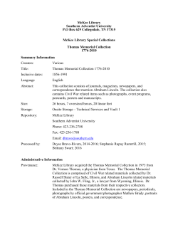 Finding Aid - Southern Adventist University