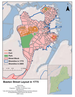 Boston Street Layout in 1775