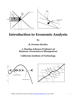Introduction to Economic Analysis