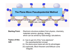 The Plane-Wave Pseudopotential Method - FHI