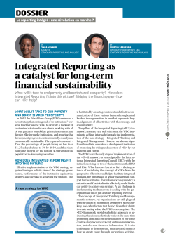 Integrated Reporting as a catalyst for long