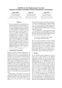 ParFDA for Fast Deployment of Accurate Statistical - DORAS