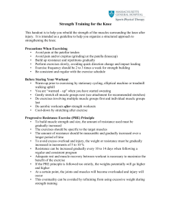 Strength Training for the Knee