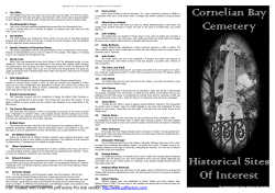 Cornelian Bay Cemetery Historical Sites Brochure