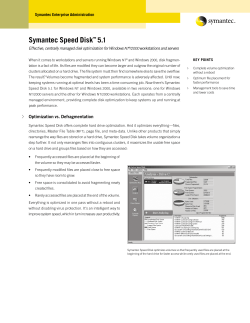 Symantec Speed Disk&trade; 5.1