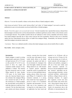 Introduction Dental amalgam is made by mixing approximately