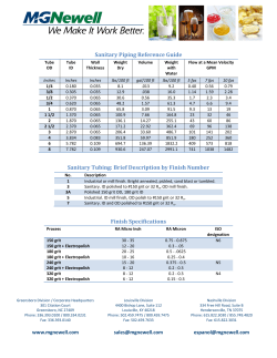 Sanitary Piping Reference Guide