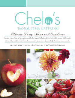Private Party Menu at Providence