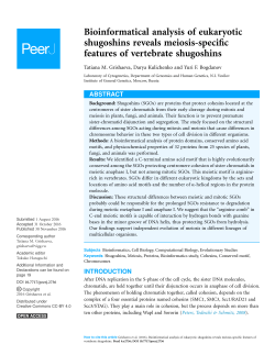 Bioinformatical analysis of eukaryotic shugoshins reveals meiosis