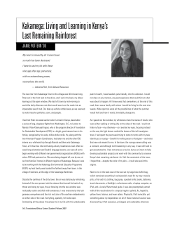 Kakamega: Living and Learning in Kenya`s Last Remaining Rainforest