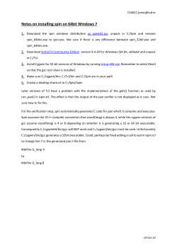 Notes on installing spin on 64bit Windows 7
