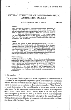 CRYSTAL STRUCTURE OF SODIUM-POTASSIUM