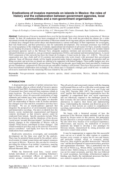 Eradications of invasive mammals on islands in Mexico: the roles of