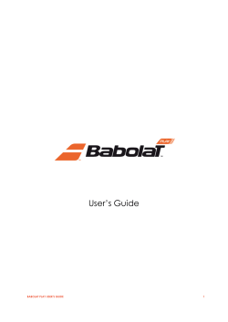 User`s Guide - Babolat PLAY