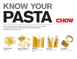 Here`s a guide to help you tell your paccheri from your penne, your
