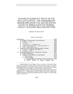 echoes of scientific truth in the halls of justice: the standards of