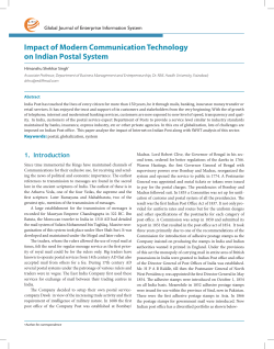 Impact of Modern Communication Technology on Indian Postal