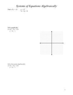 Solving Systems of Equations