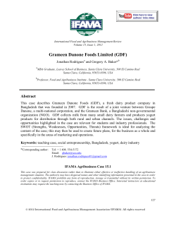 Grameen Danone Foods Limited (GDF)